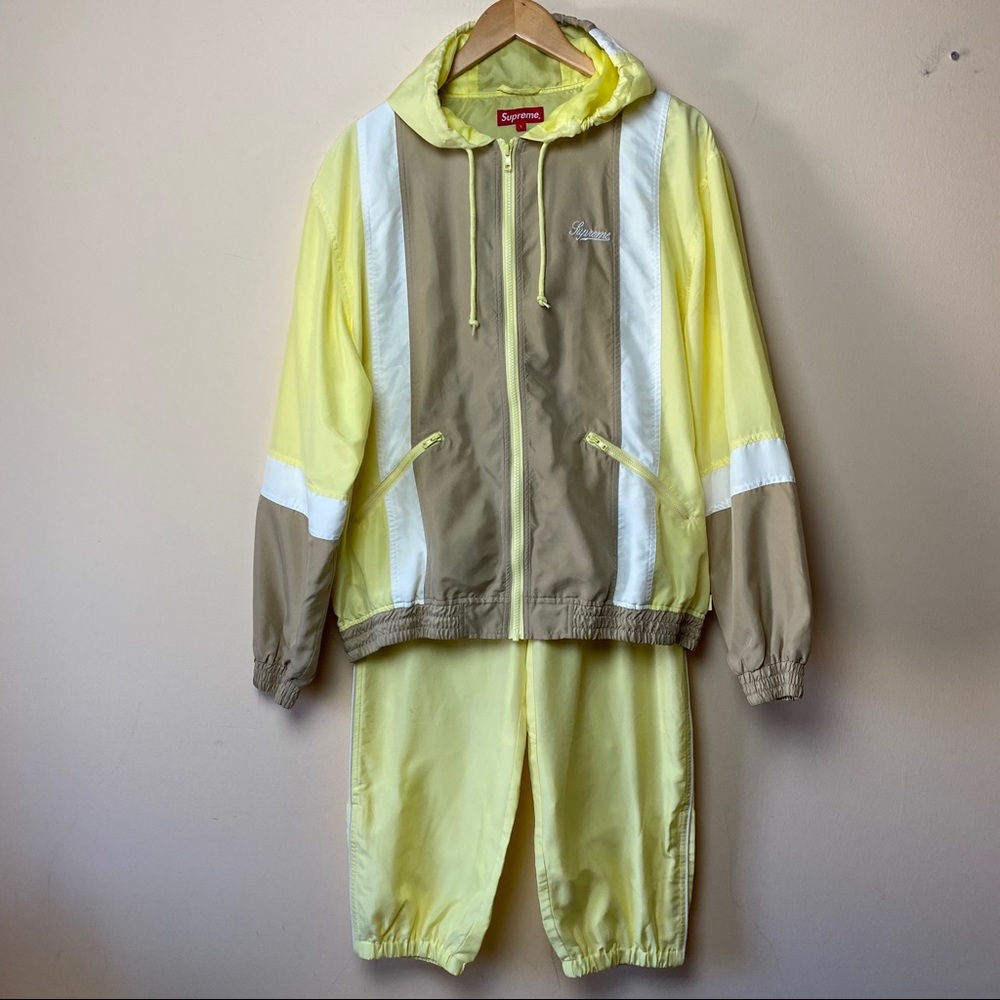 Supreme Lemon and Gray Track Suit RARE